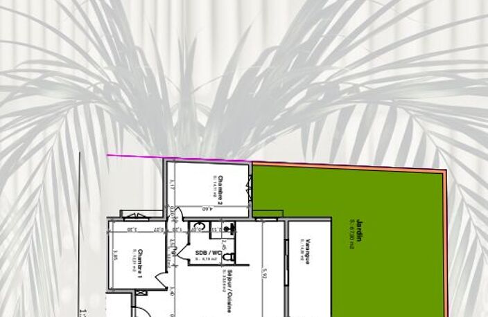 Appartement Etang salé T3 AVEC JARDIN — photo 5