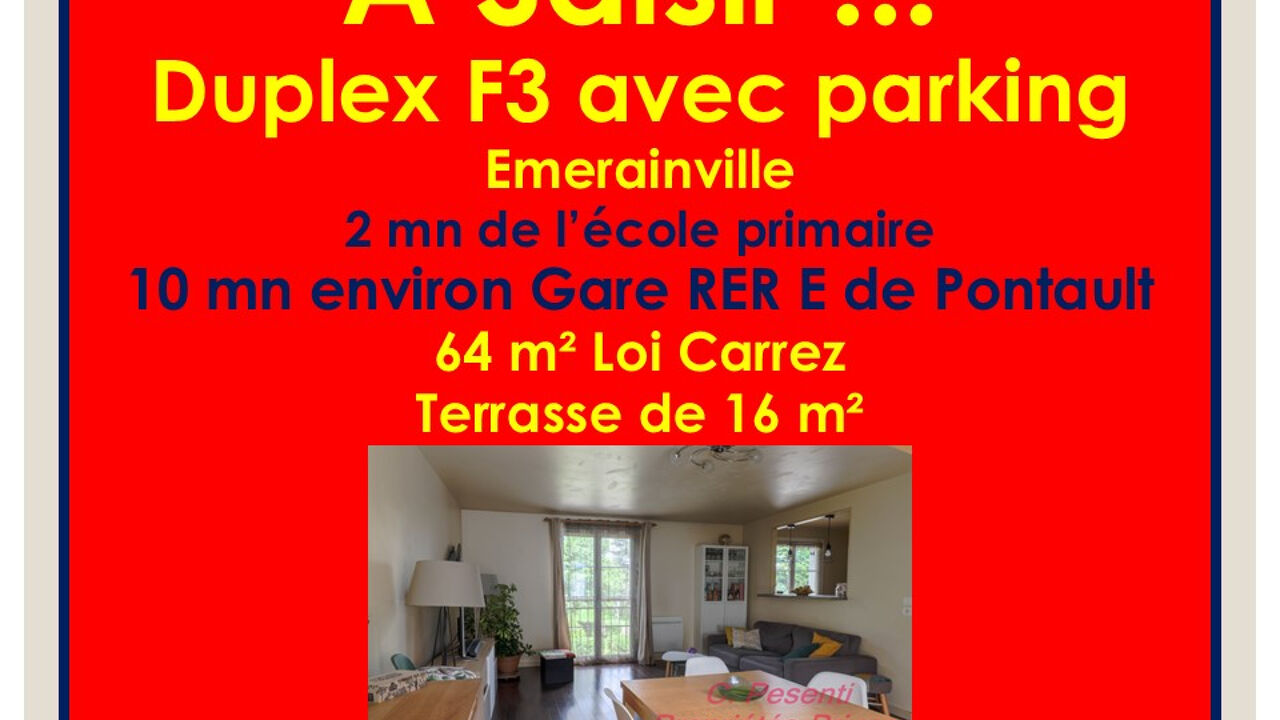 appartement 3 pièces 64 m2 à vendre à Émerainville (77184)