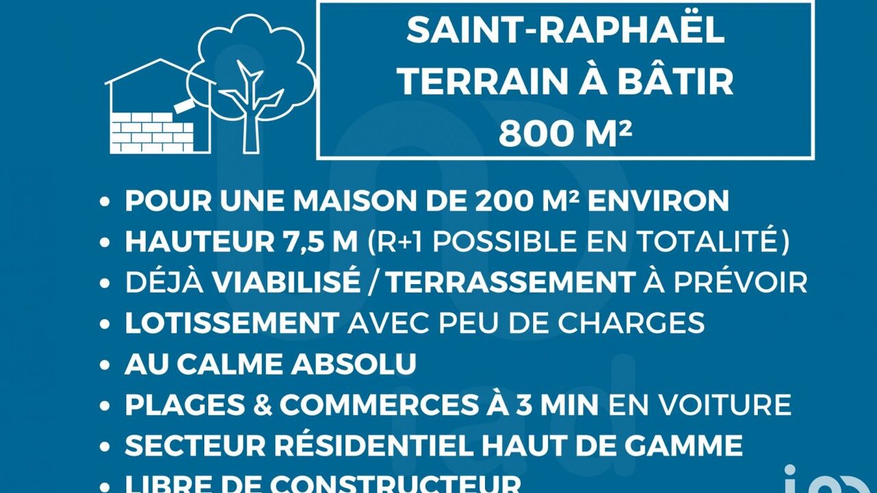 terrain  pièces 800 m2 à vendre à Saint-Raphaël (83530)