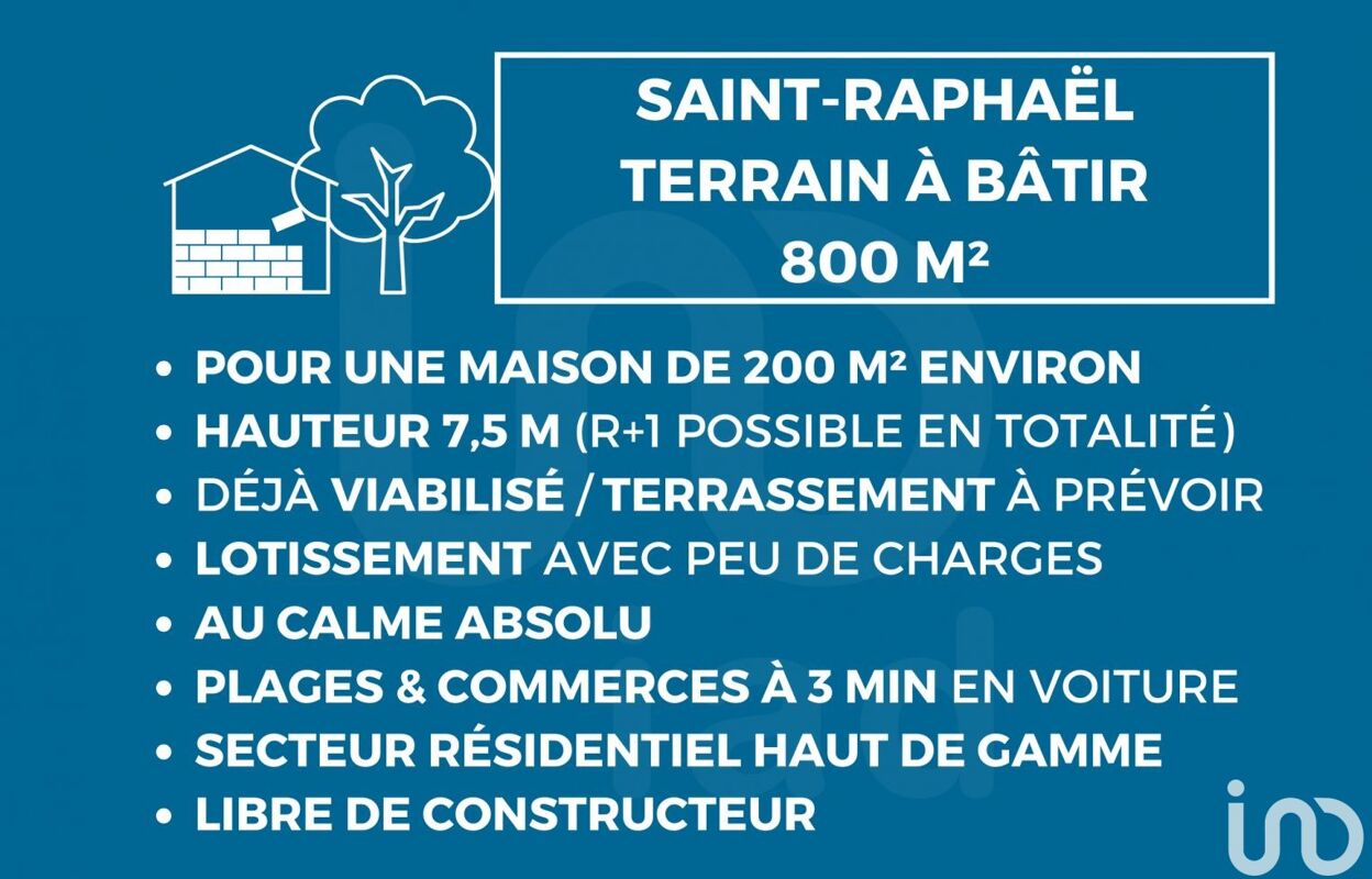 terrain  pièces 800 m2 à vendre à Saint-Raphaël (83530)