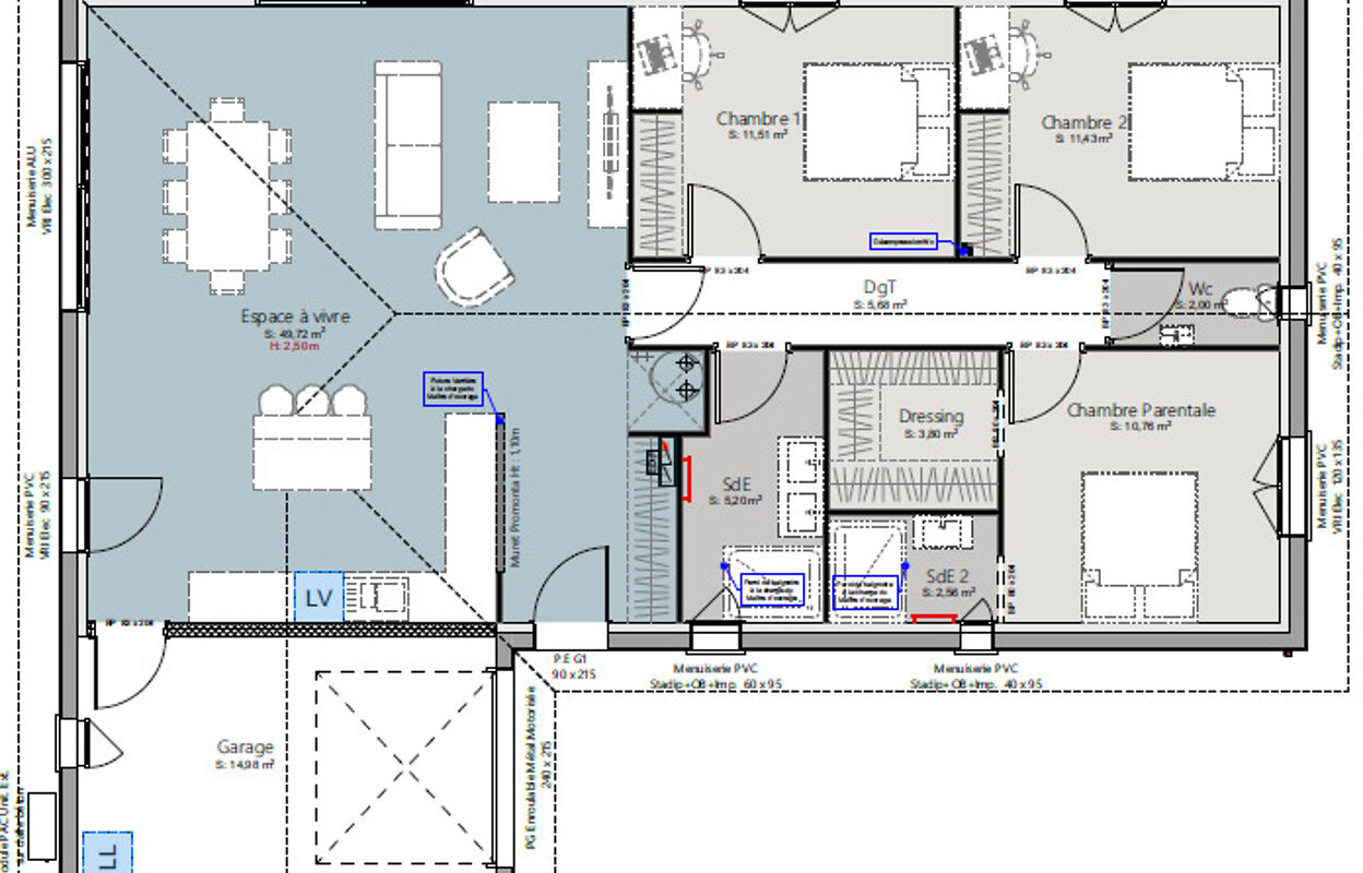 maison 102 m2 à construire à Belin-Béliet (33830)