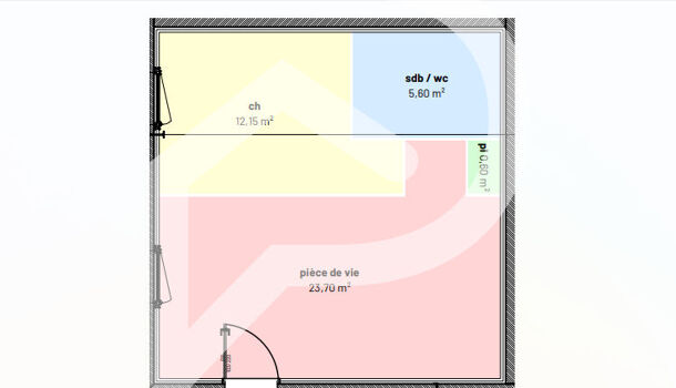 Appartement 2 pièces  à vendre Reims 51100