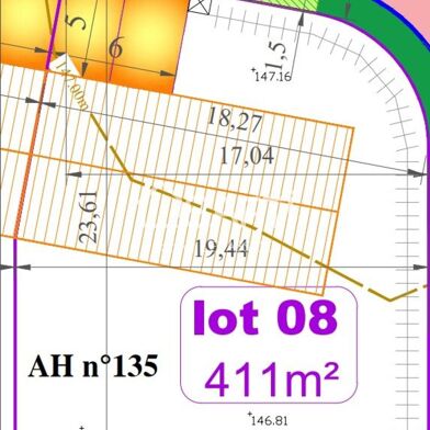 Terrain 411 m²