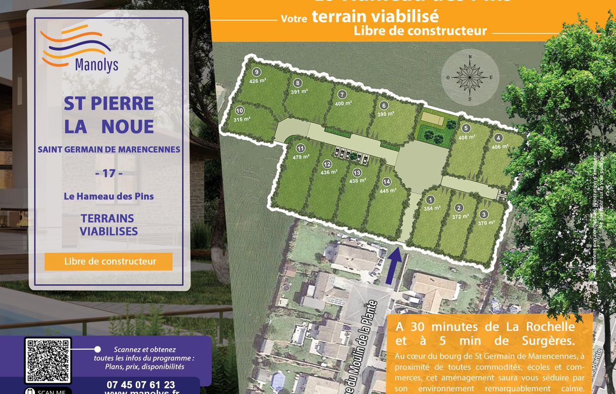 terrain  pièces 380 m2 à vendre à Saint-Germain-de-Marencennes (17700)