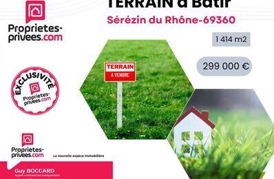 vente terrain 299 000 € à proximité de Chassagny (69700)