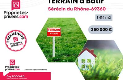 vente terrain 250 000 € à proximité de Bron (69500)