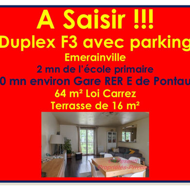 Appartement 3 pièces 64 m²