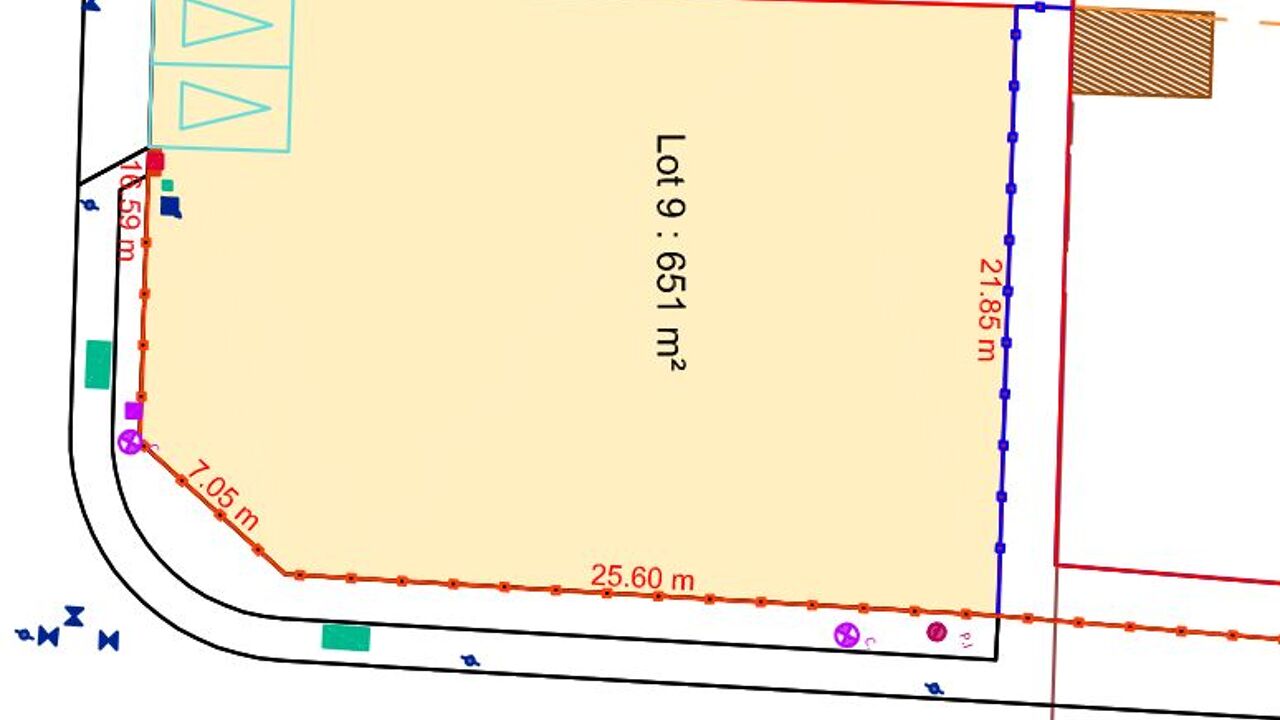 terrain 621 m2 à construire à Amilly (28300)