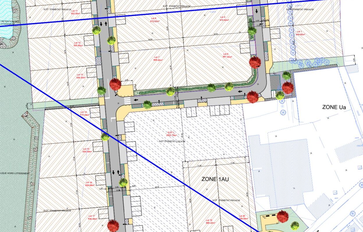 terrain 708 m2 à construire à Clévilliers (28300)