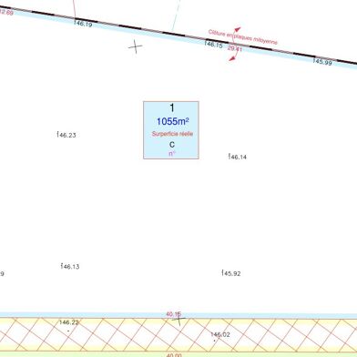 Terrain à construire 1055 m²