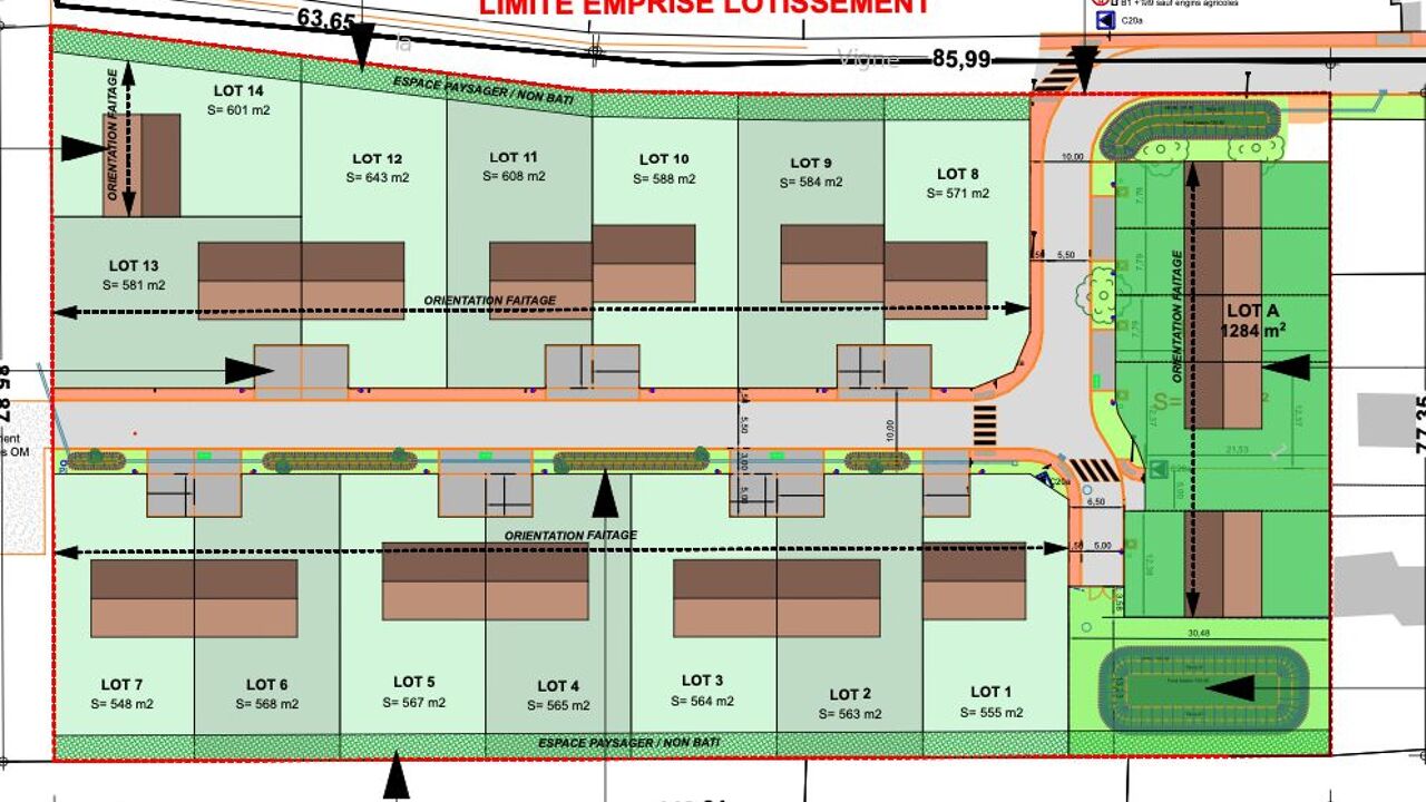 terrain 555 m2 à construire à Ouarville (28150)