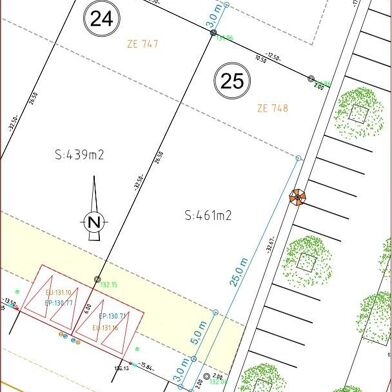 Terrain à construire 461 m²