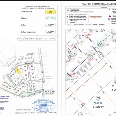 Terrain à construire 519 m²