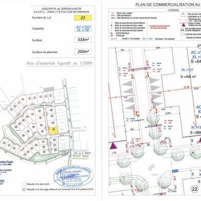 Terrain à construire 533 m²