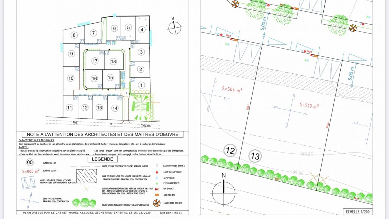 terrain 519 m2 à construire à Chartres (28000)