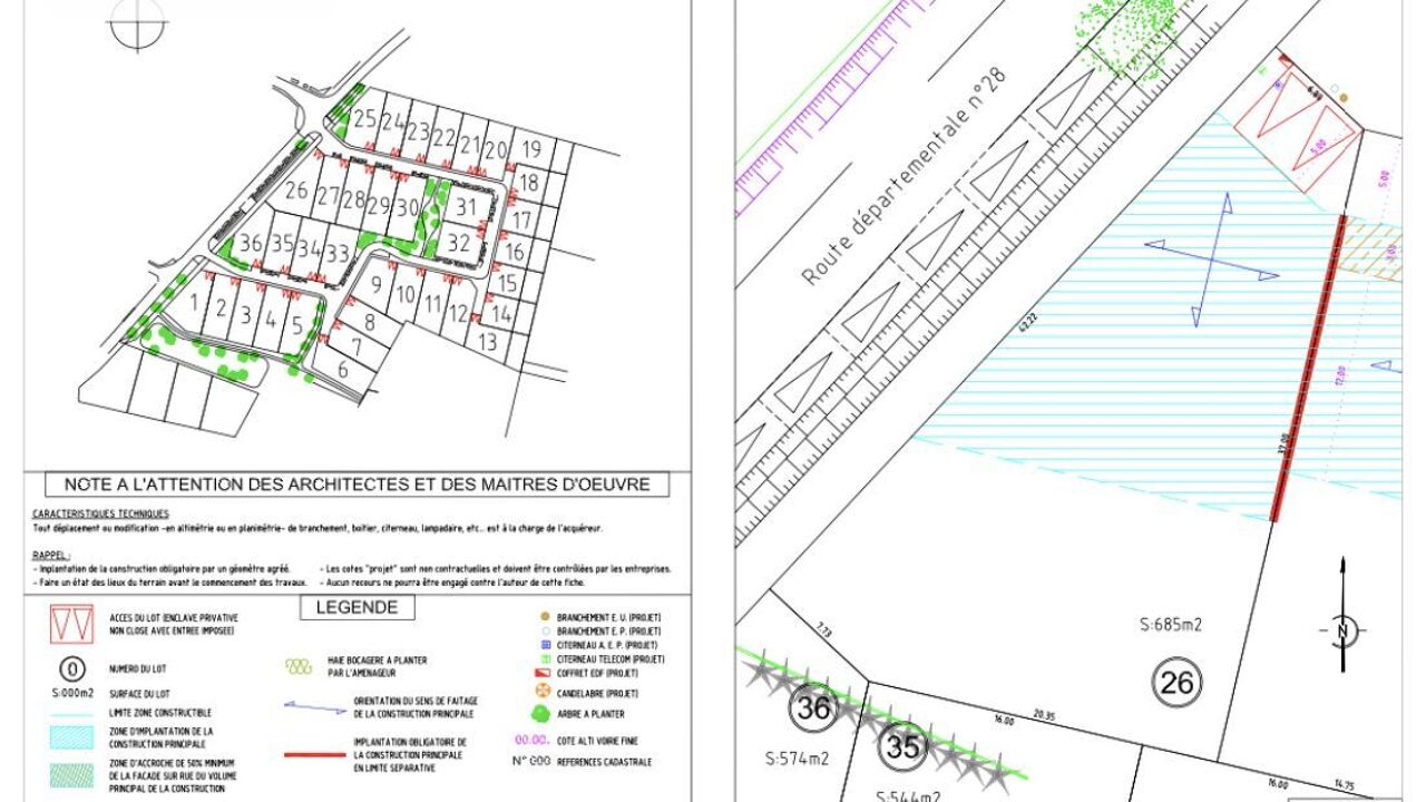 terrain 685 m2 à construire à Chartres (28000)