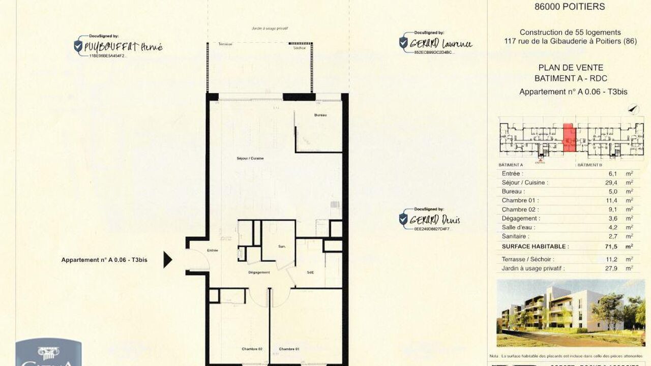 appartement 3 pièces 71 m2 à louer à Poitiers (86000)