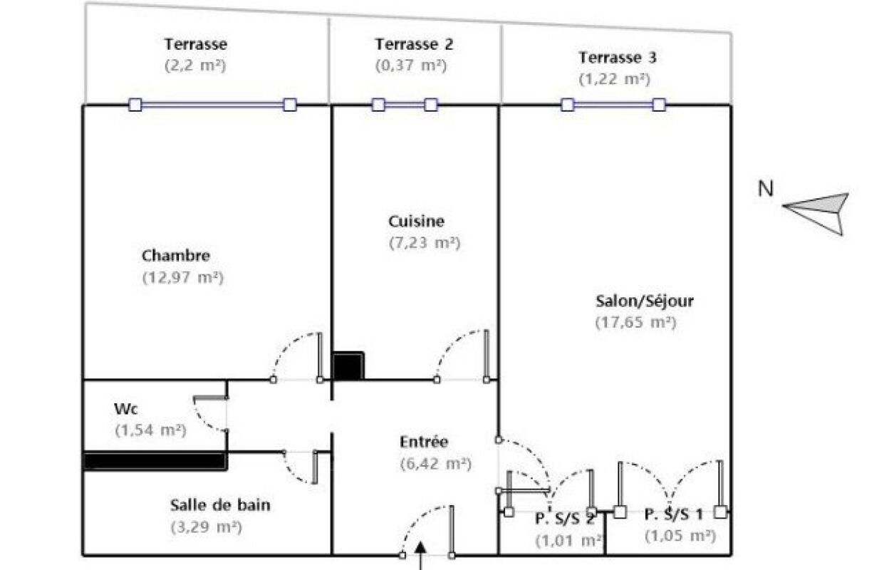 appartement 2 pièces 51 m2 à vendre à Nice (06200)