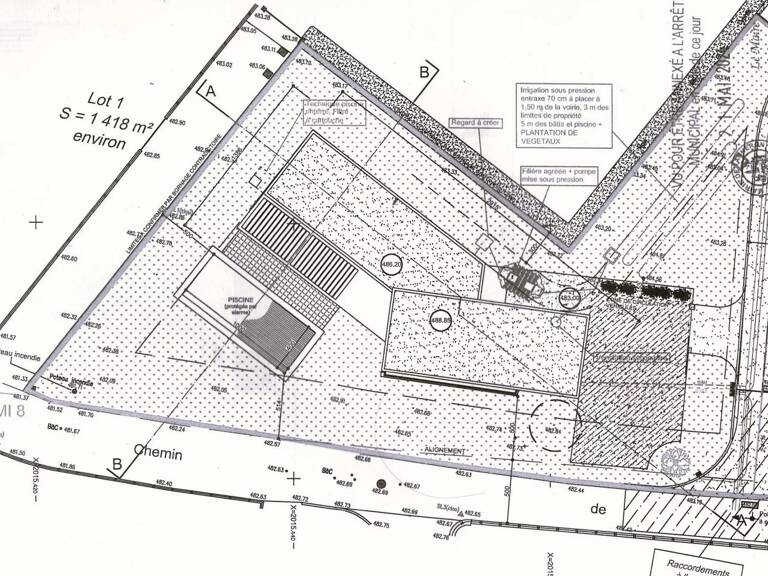 TERRAIN CONSTRUCTIBLE 1418 m² TANNERON — photo 1