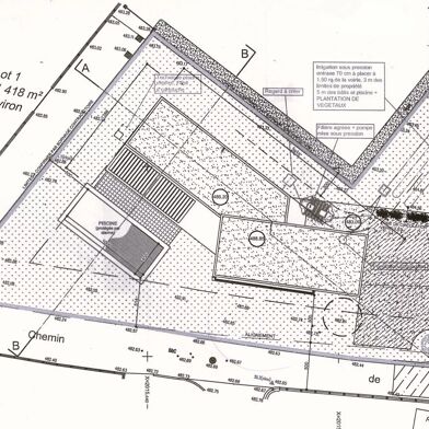 Terrain 1418 m²