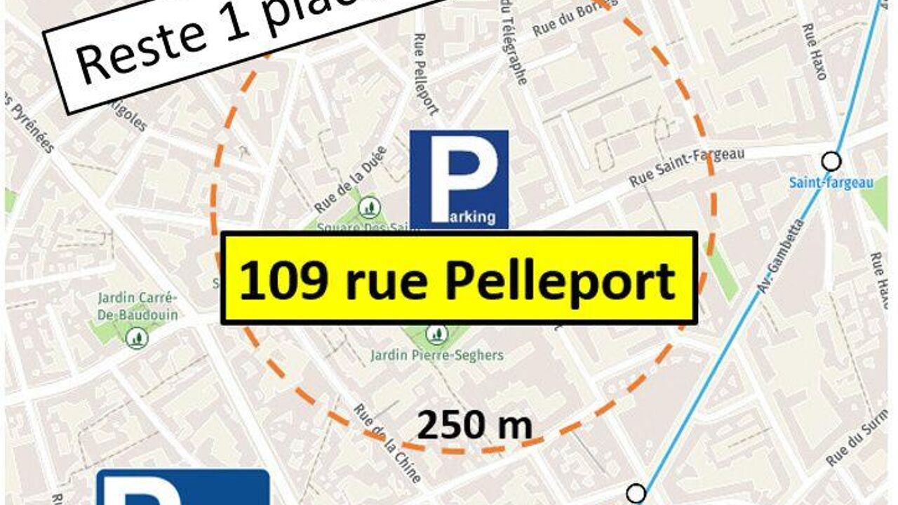 garage  pièces 12 m2 à vendre à Paris 20 (75020)