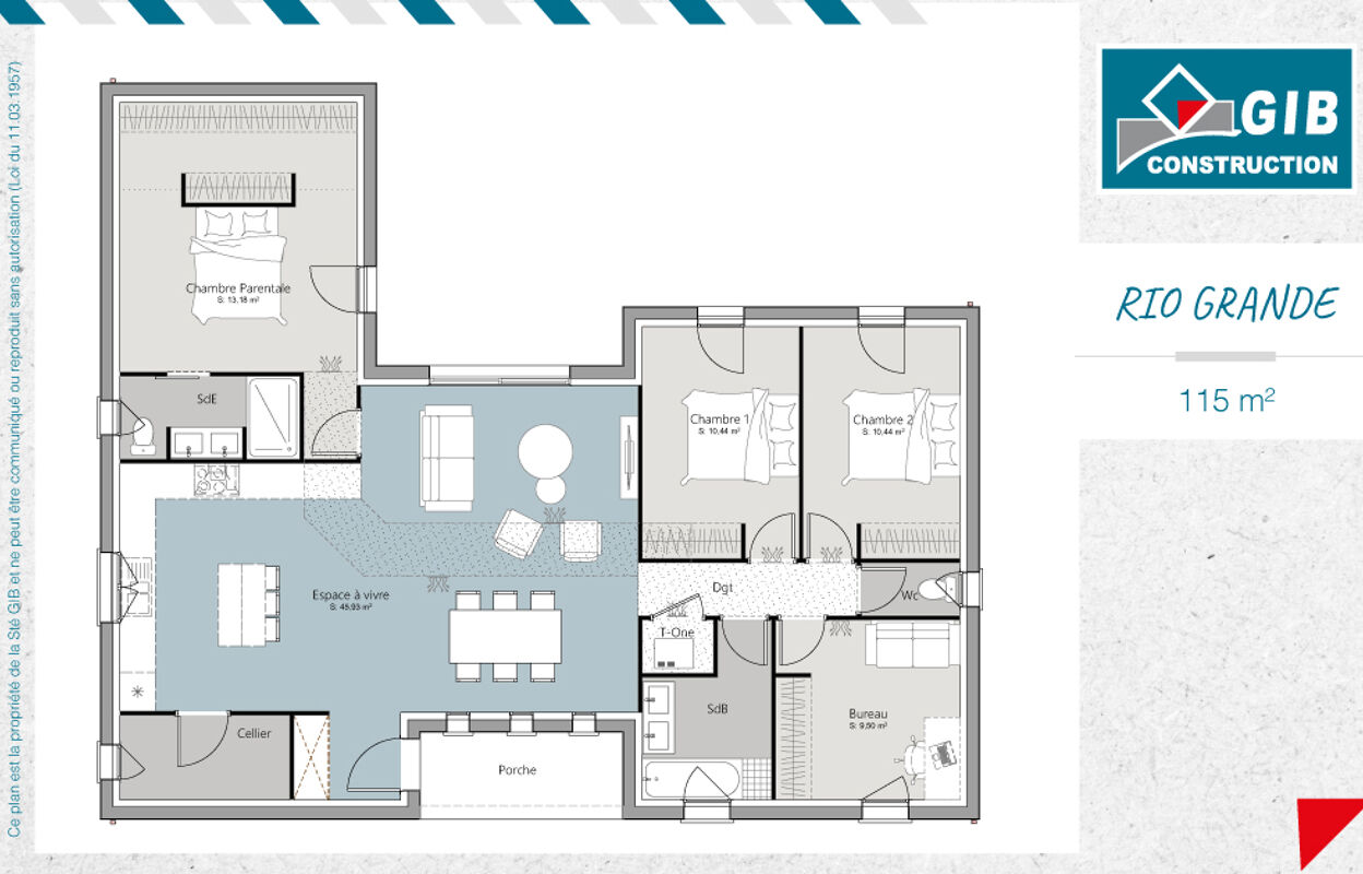 maison 115 m2 à construire à Mios (33380)