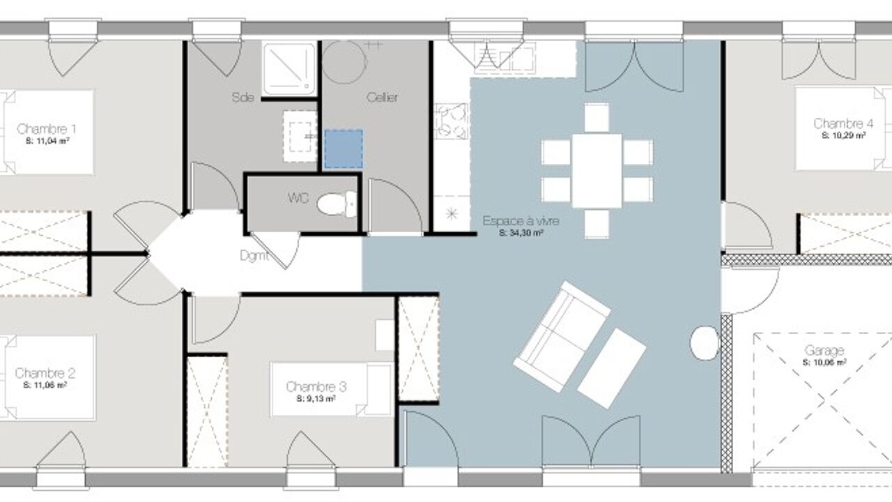 terrain 560 m2 à construire à Saint-Jean-d'Illac (33127)