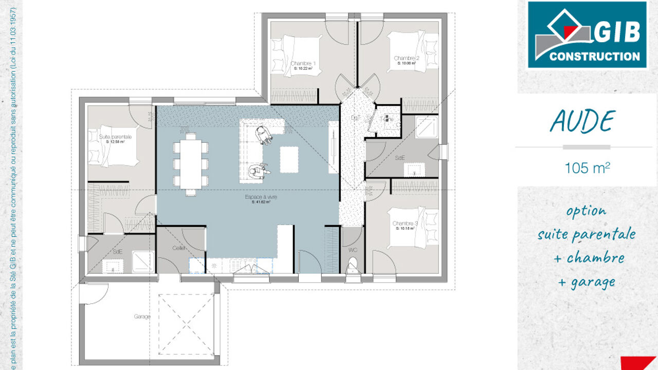 maison 105 m2 à construire à Martillac (33650)