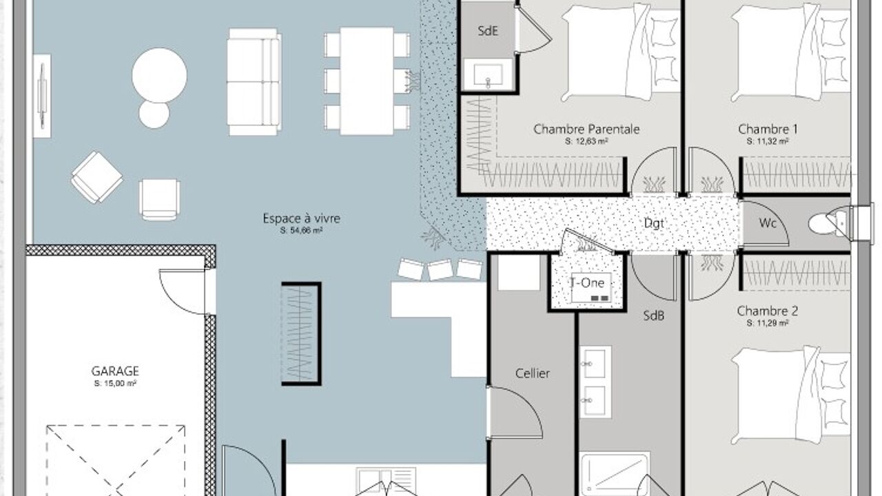 maison 110 m2 à construire à Audenge (33980)