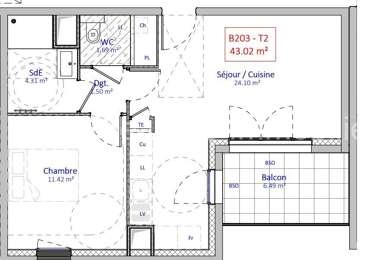 Appartement 2 pièces 202000 €