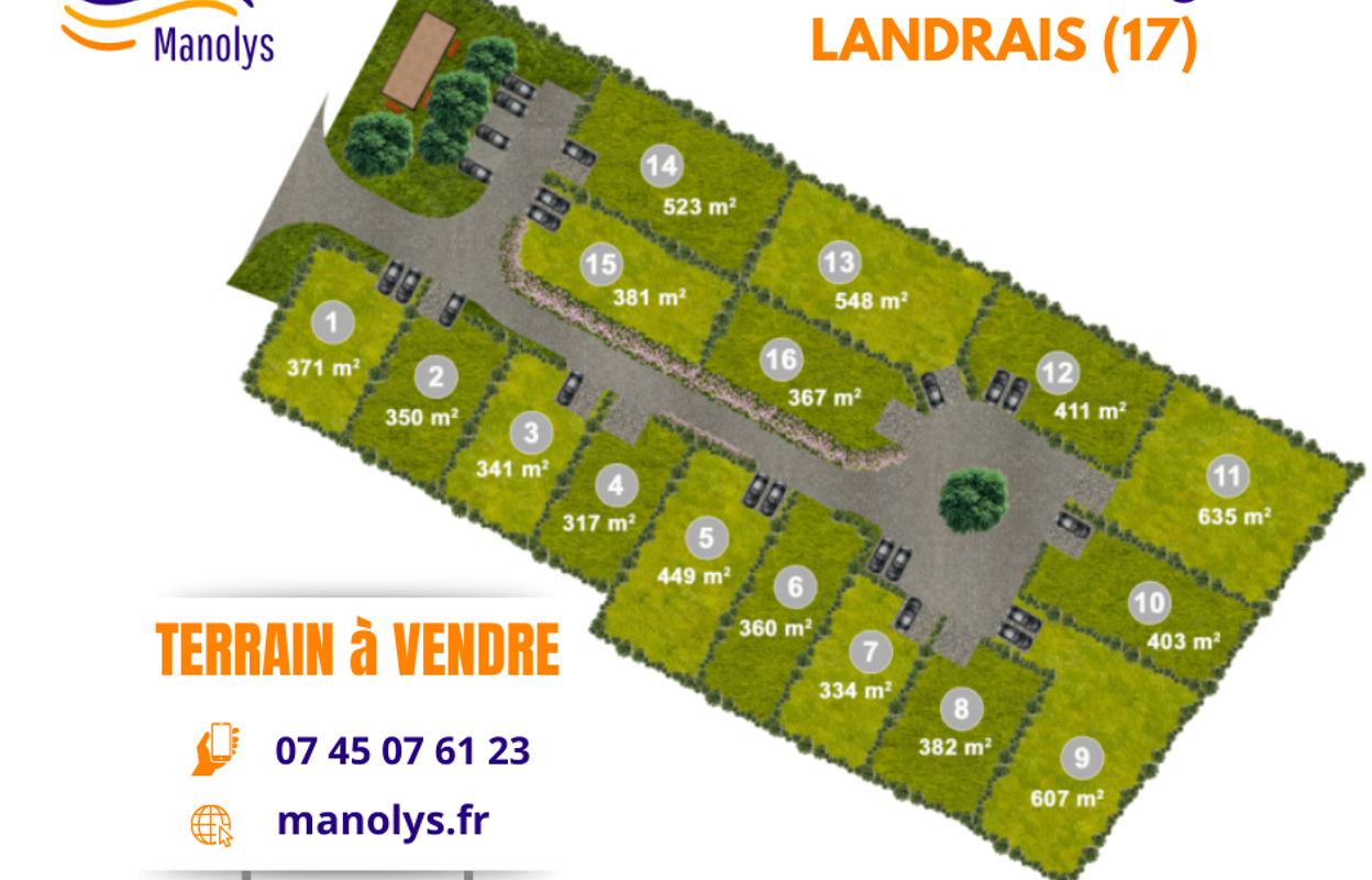 terrain  pièces 345 m2 à vendre à Landrais (17290)