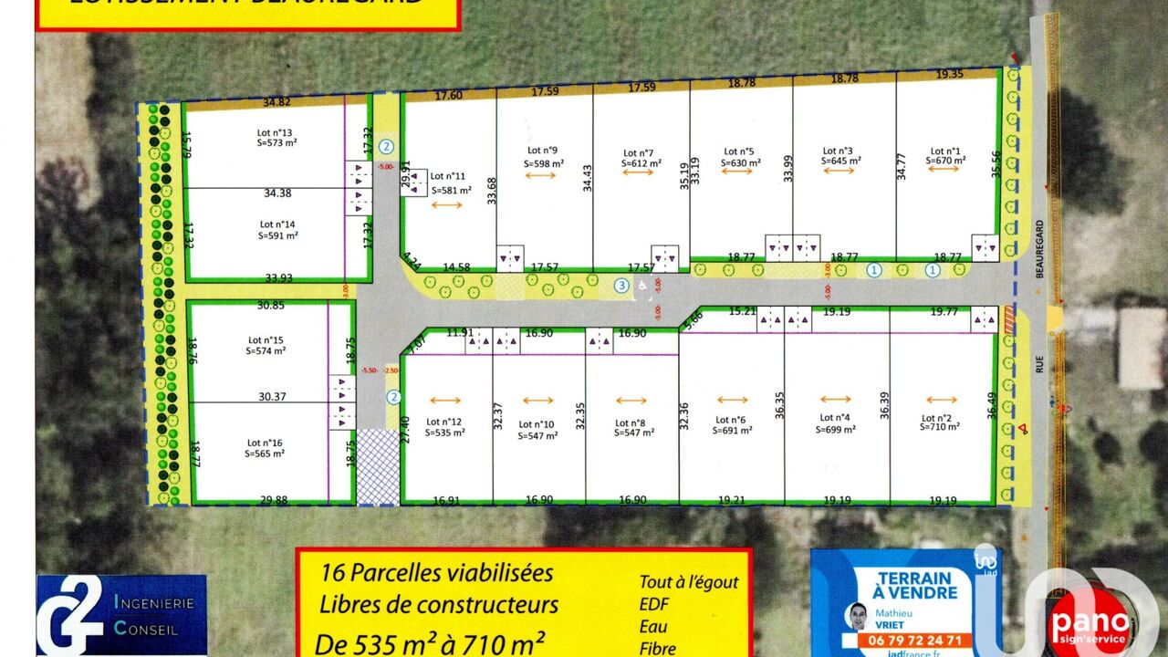 terrain  pièces 710 m2 à vendre à Écoyeux (17770)