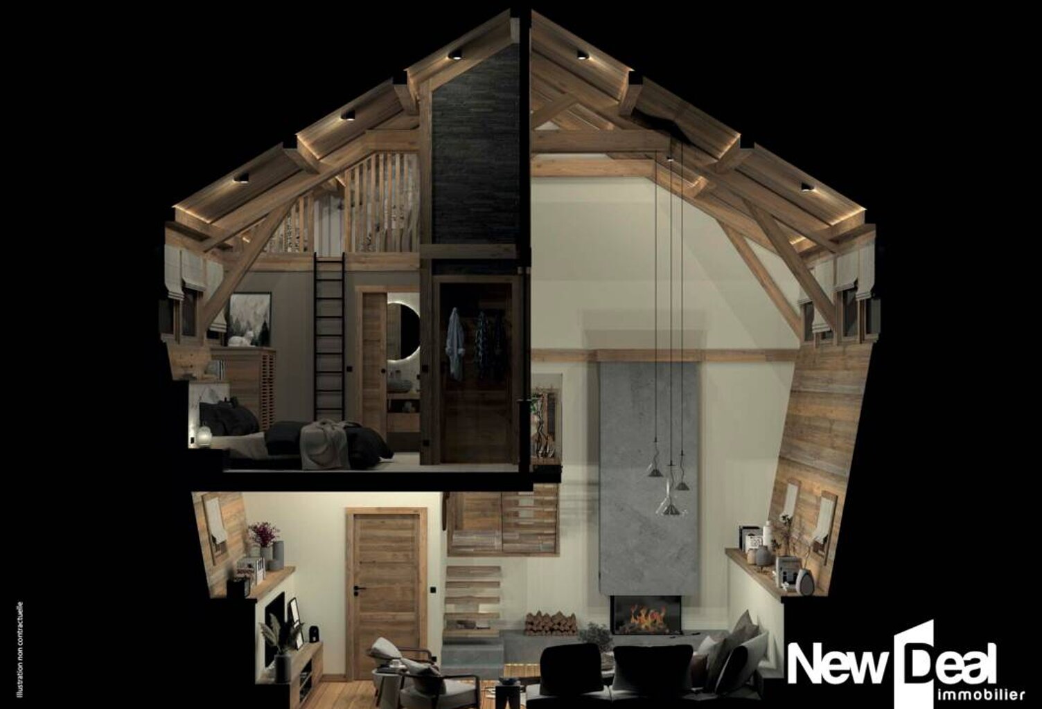 CHALET NEUF - Lot 105 - 3 pièces - 66,80 m² environ - THOLLON LES MEMISES — photo 1