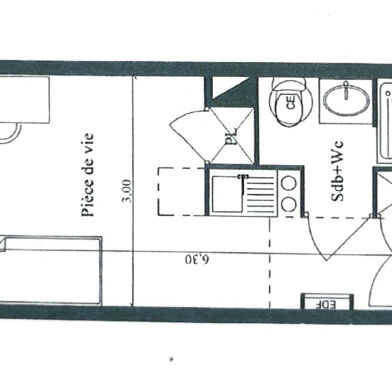 Appartement 1 pièce 18 m²