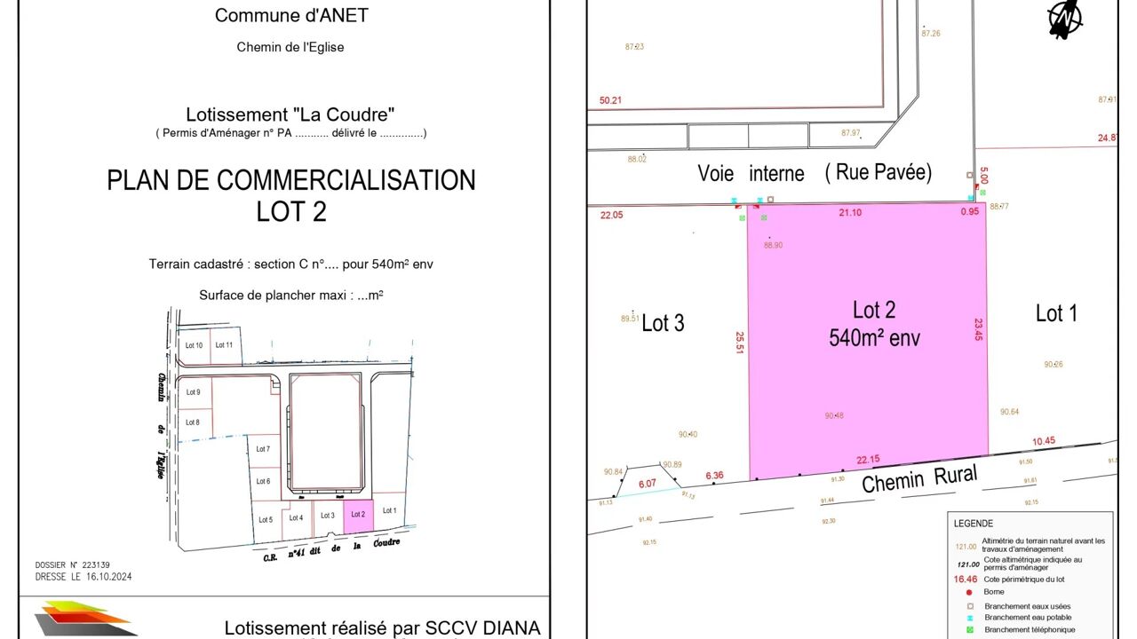 terrain  pièces 540 m2 à vendre à Anet (28260)