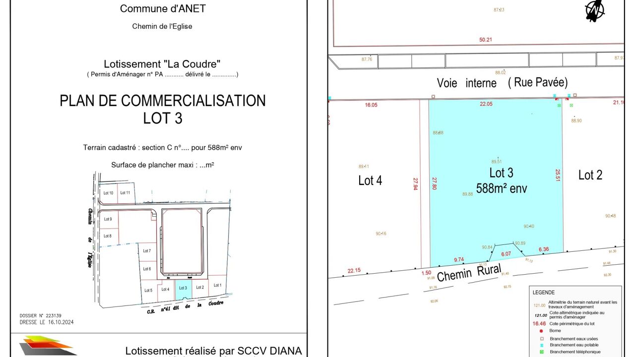 terrain  pièces 588 m2 à vendre à Anet (28260)