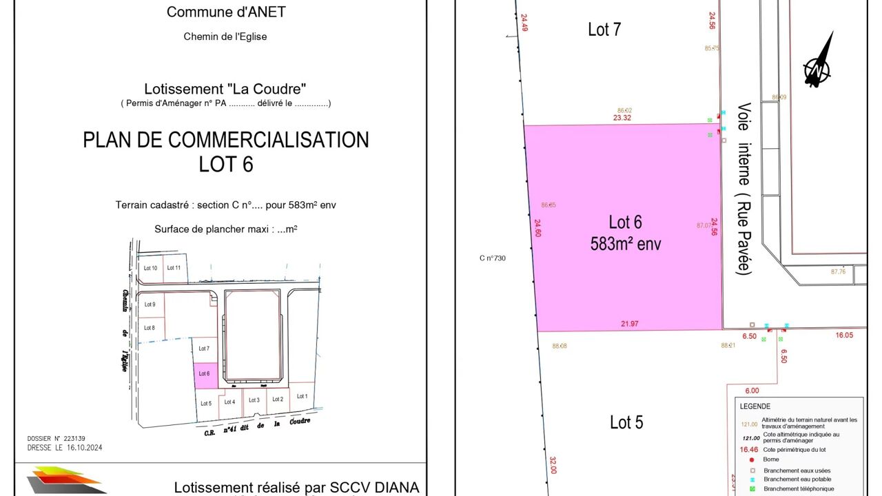 terrain  pièces 583 m2 à vendre à Anet (28260)