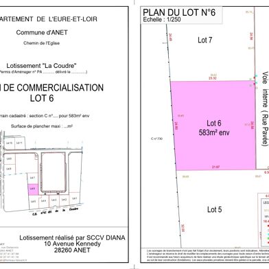 Terrain 583 m²