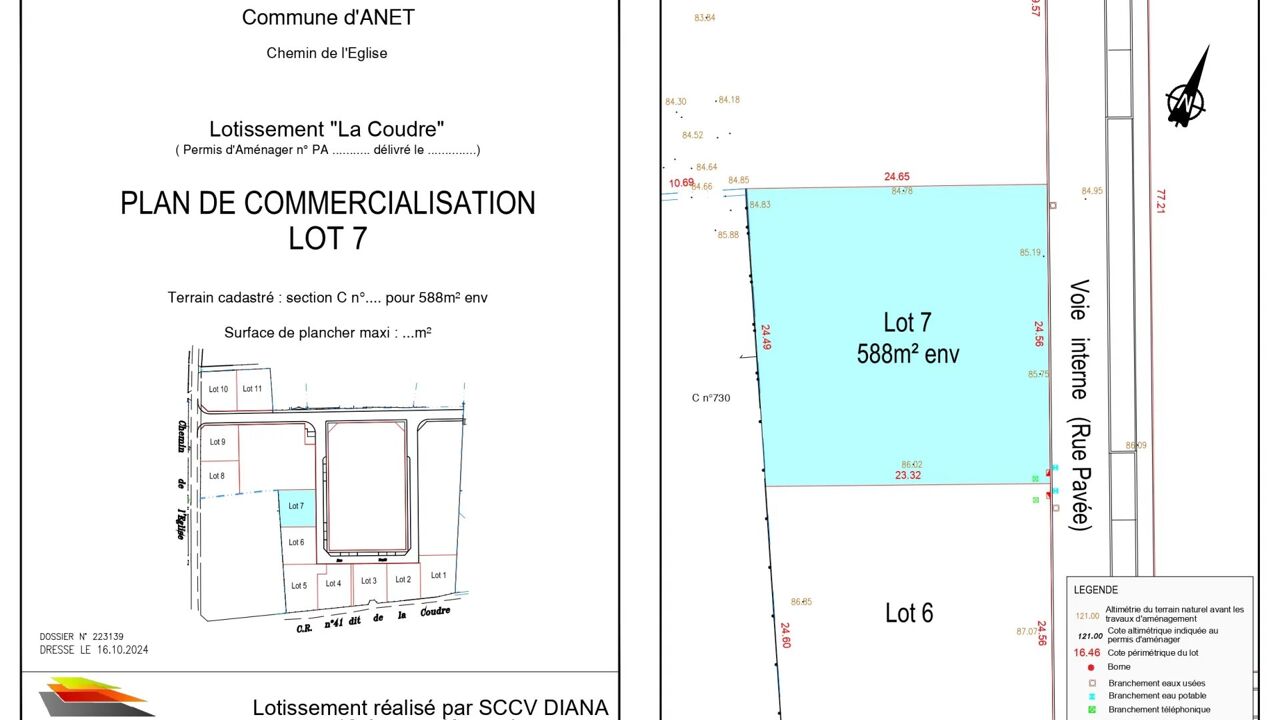 terrain  pièces 588 m2 à vendre à Anet (28260)