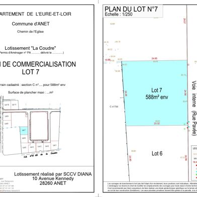 Terrain 588 m²