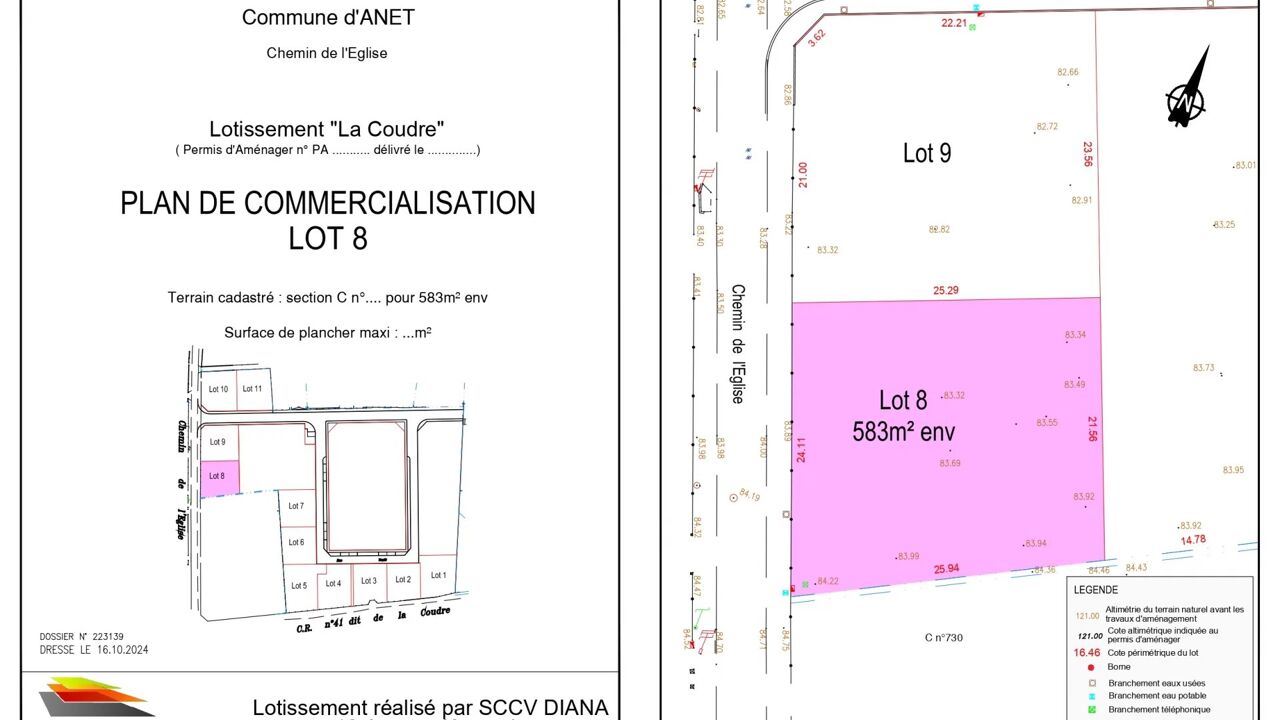 terrain  pièces 583 m2 à vendre à Anet (28260)