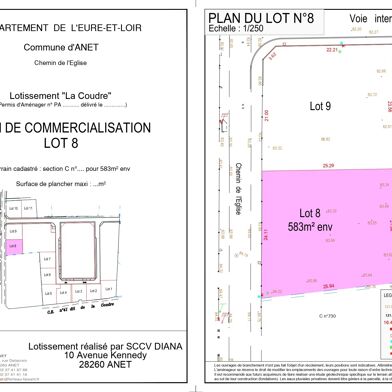 Terrain 583 m²