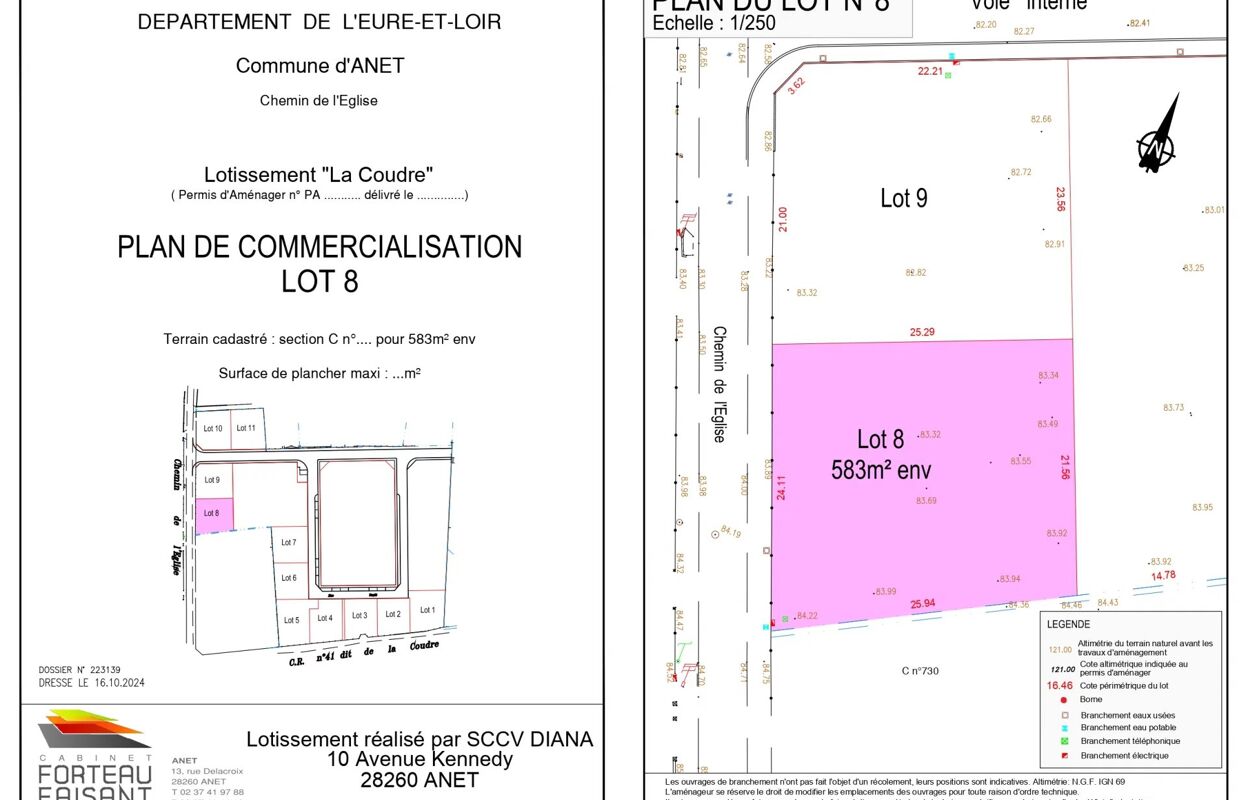 terrain  pièces 583 m2 à vendre à Anet (28260)