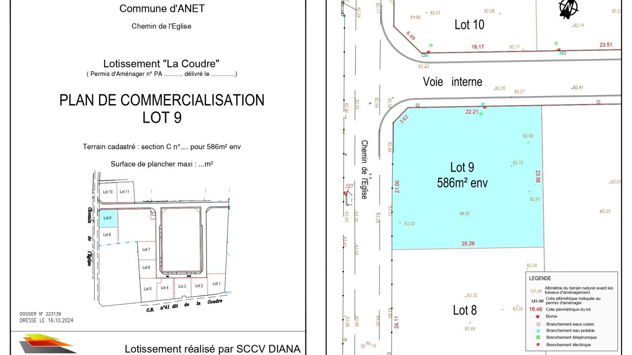 terrain  pièces 586 m2 à vendre à Anet (28260)