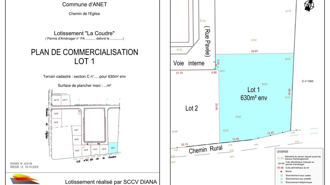 terrain  pièces 630 m2 à vendre à Anet (28260)