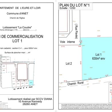 Terrain 630 m²