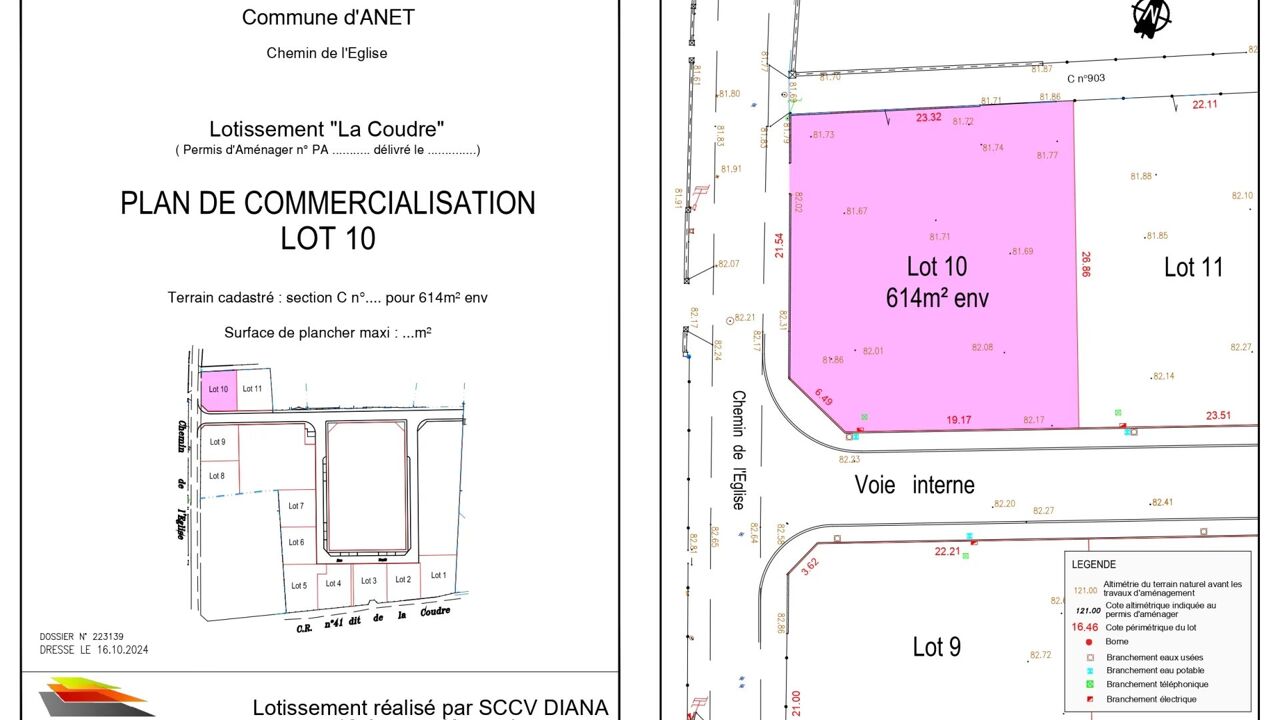 terrain  pièces 614 m2 à vendre à Anet (28260)