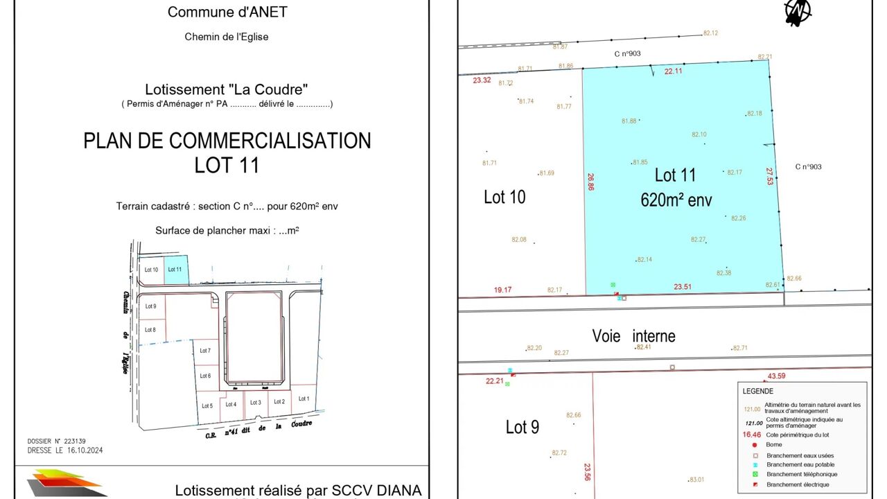 terrain  pièces 620 m2 à vendre à Anet (28260)