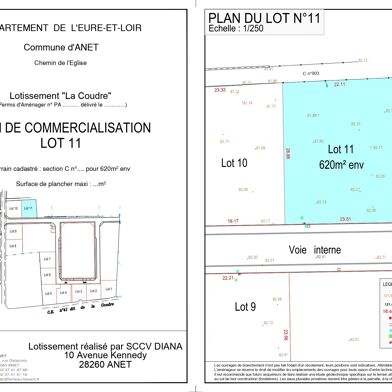 Terrain 620 m²