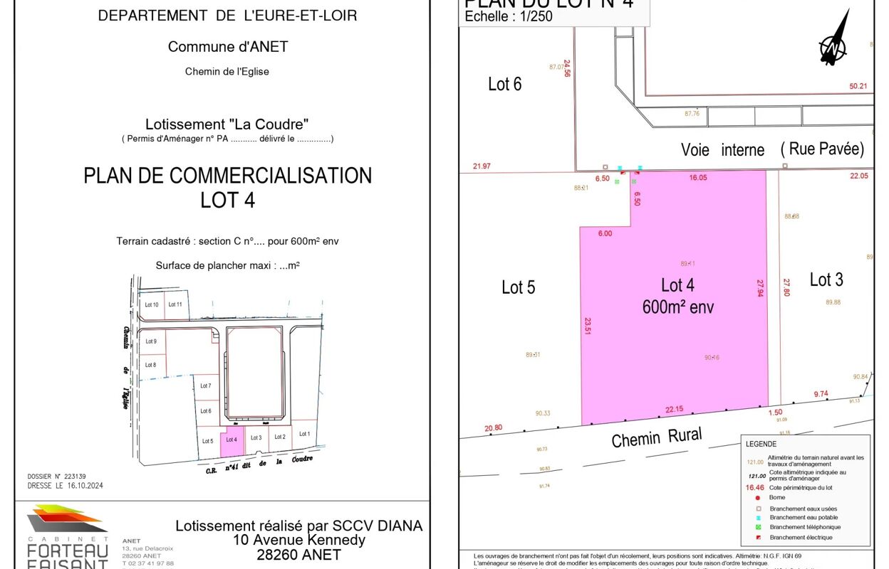 terrain  pièces 600 m2 à vendre à Anet (28260)